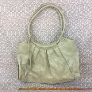 Nine West Beige Faux Leather Shoulder Bag Purse Z9